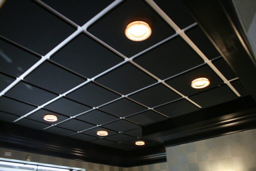 Photo of wrapped acoustical ceiling panels