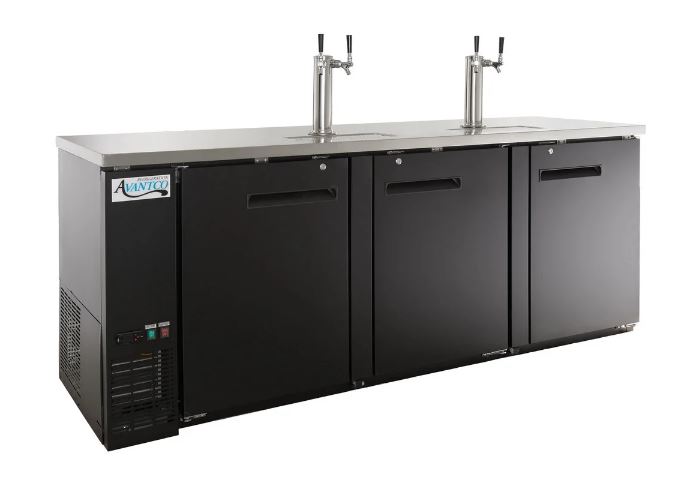 Photo of traditional 4-keg kegerator