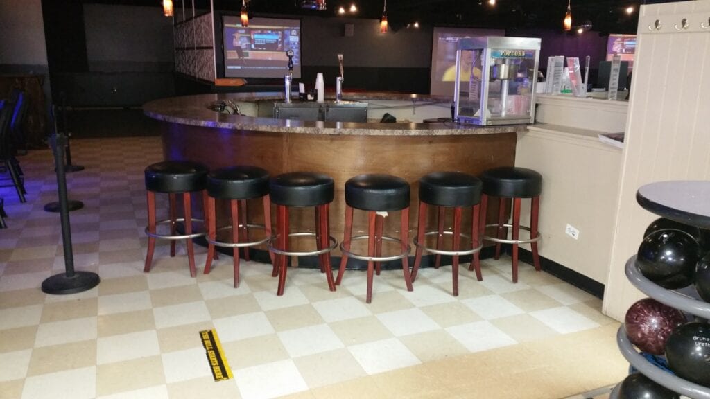 Photo of original commercial bar before the redesign