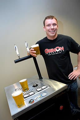Photo of Josh Springer, the inventor of the Bottms Up draft beer system