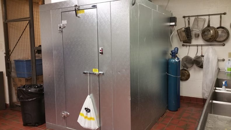 Photo of dedicated walk-in cooler for draft beer system