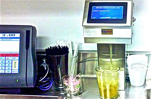 Photo of Easybar self-service cocktail system (also referred to as a "Tower")