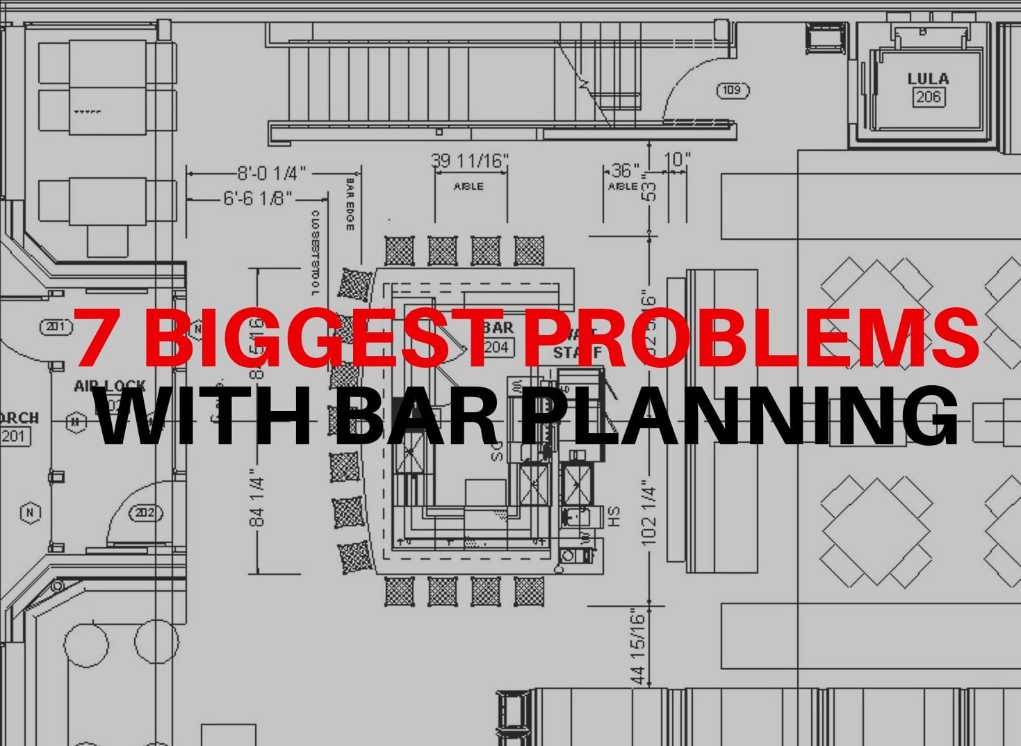 Designing A Bar 7 Problems With Plans And Layouts   Design Problems 