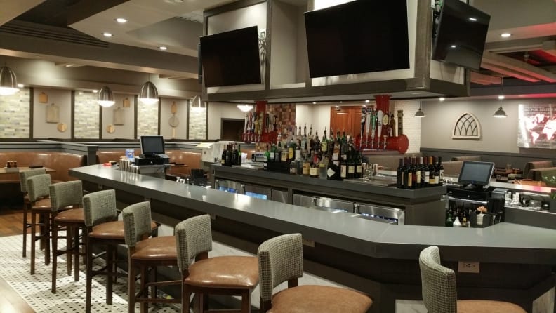 Photo of bar front with Wilsonart laminate finish