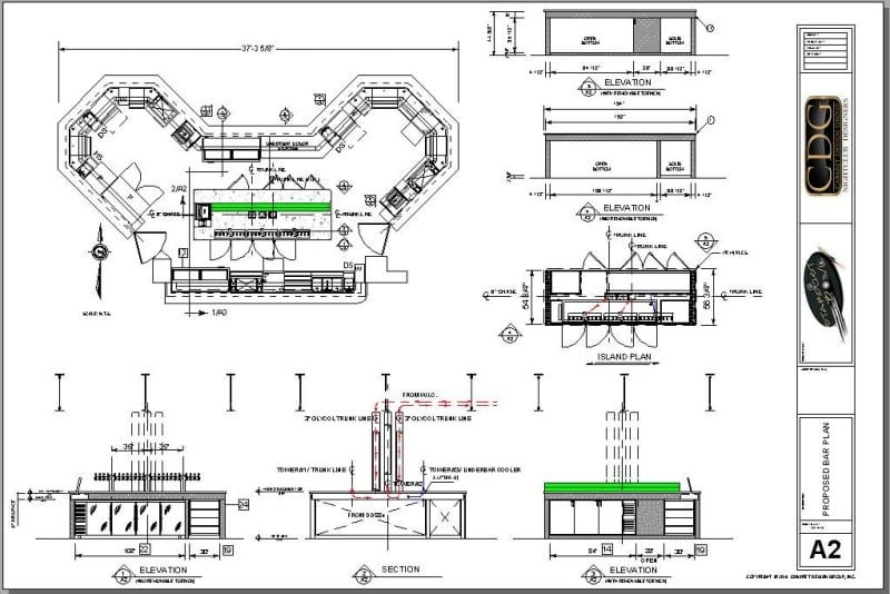 Bar_Plan_of_Club_300_at_Stardust_Bowl_in_Addison_IL Cabaret Design Group