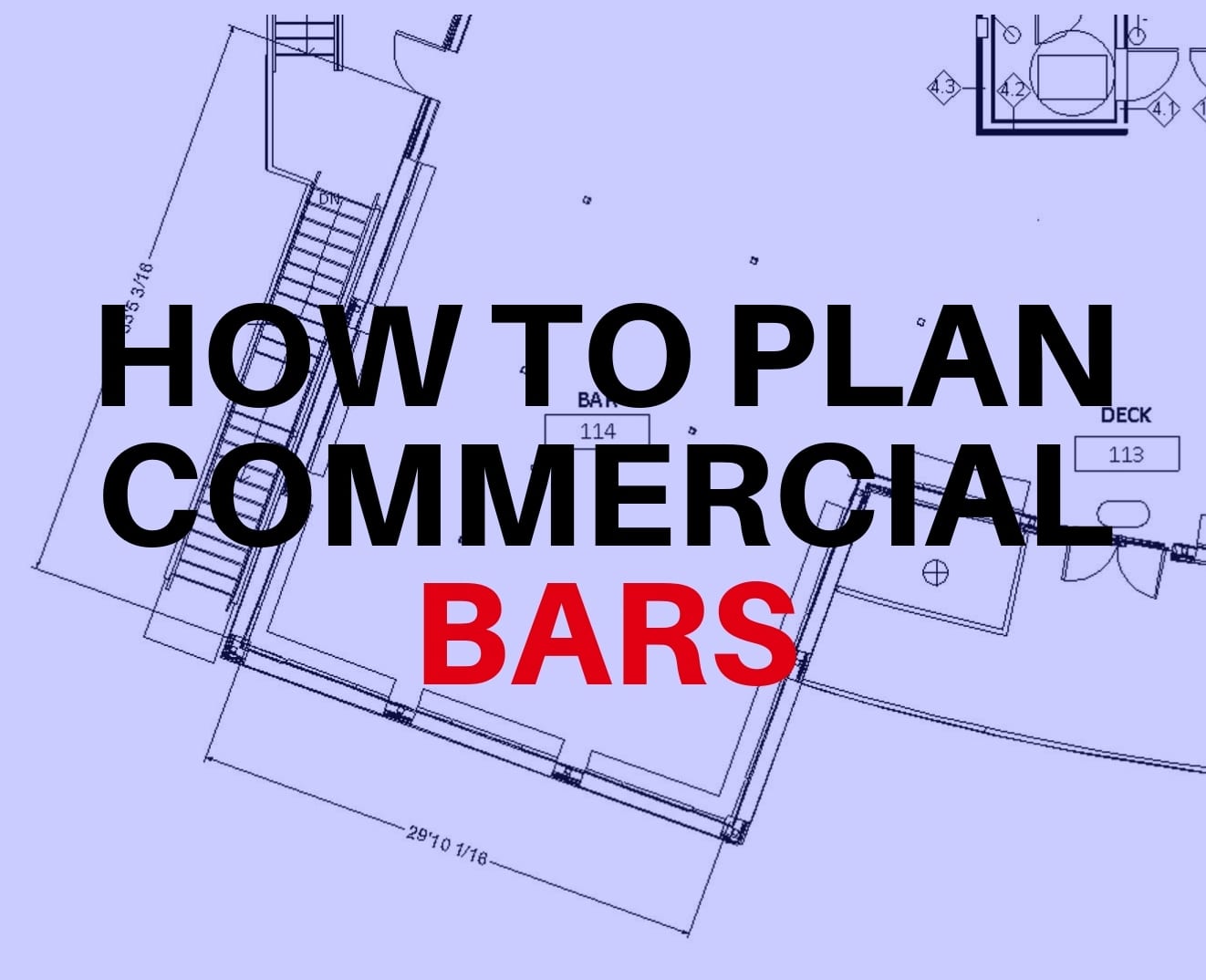 HOW TO PLAN COMMERCIAL BARS TN How to plan commercial bars