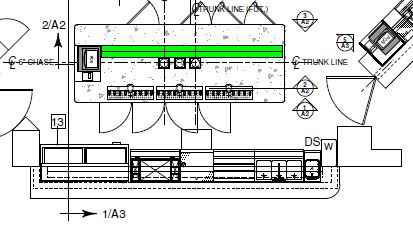Architectural drawing depicting how to plan a commercial bar