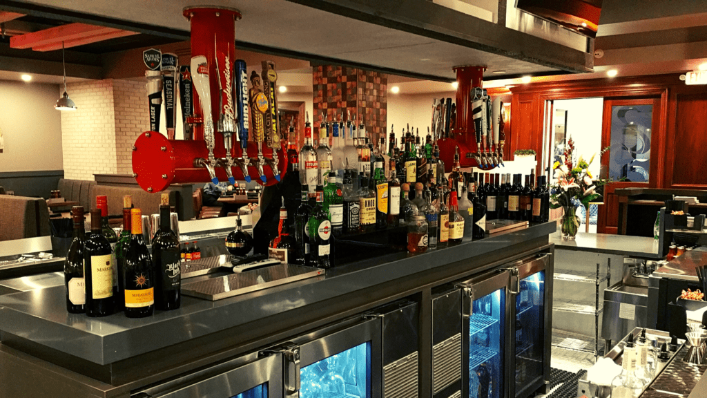 Bar with custom draft beer towers